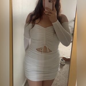 Elegant White Off-Shoulder Dress